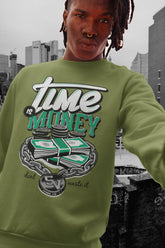 Time Is Money Relaxed Fit Sweatshirt For Men
