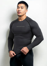 Grey Compression T-shirt Full Sleeves