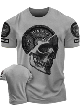 "Skullplate" Funny Motivational Workout T-Shirt for Men