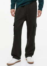 Relaxed Fit Cargo joggers For Men Black