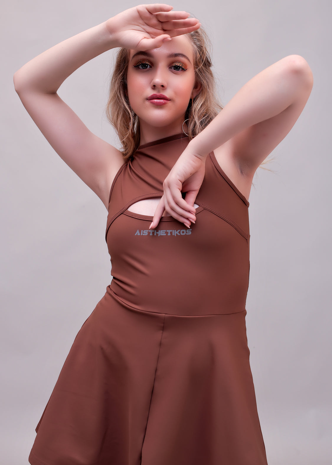 Swirl Tennis Skirt Dress for adventure and coffee run ( Wine )