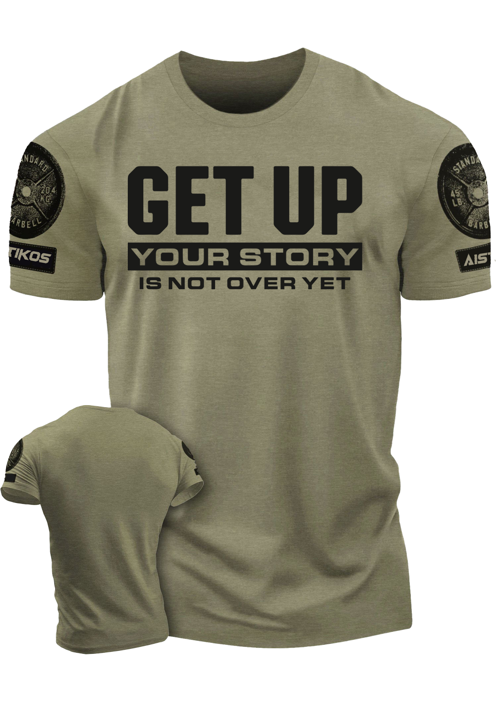 "Get Up" Funny Motivational Workout Gym T-Shirt for Men