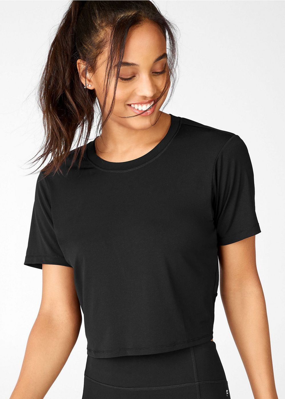 Twist Back Crop Top (Black)